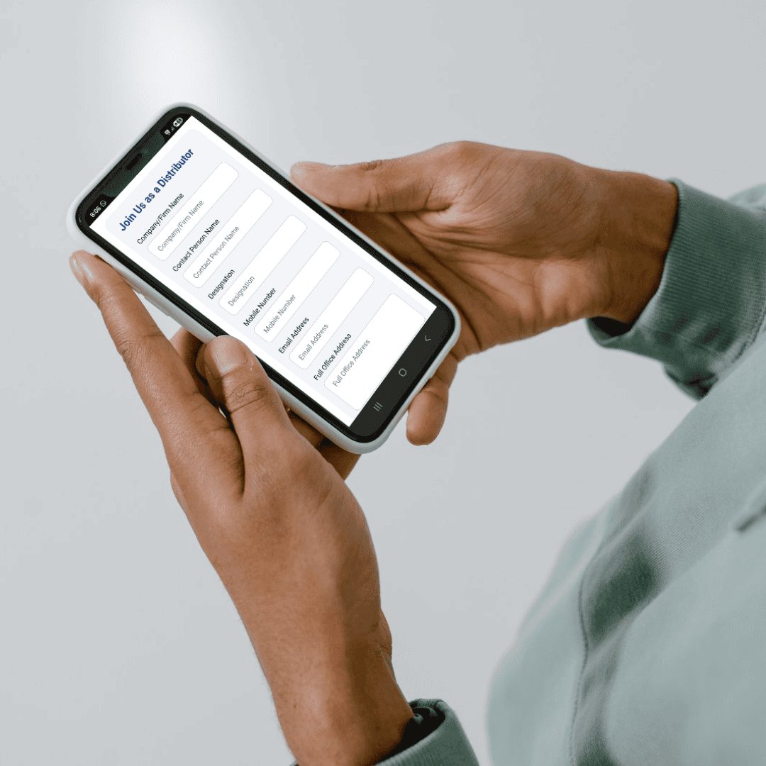 Neev Seeds distributor partner page open on a phone